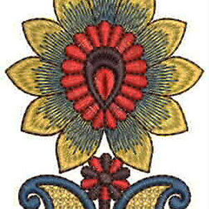 4.33 x 2.83 Inch Applique Embroidery Design