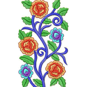 Flower Wall Art Embroidery Design
