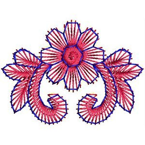 5.55 x 3.30 Inch Applique Embroidery Design