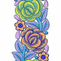 Beautiful Flower Border Embroidery Design