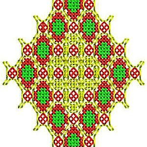 Cross Stitch Coat Embroidery Patch Design