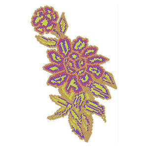 Cross Stitch Embroidery Flower Patch