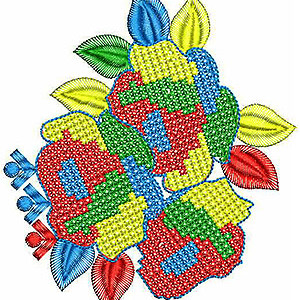 Car Mats Cross Stitch Embroidery Patch