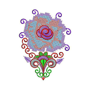 Cross Stitch Flower Patch Embroidery