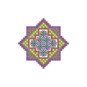 Cross Stitch Embroidery Patch Design