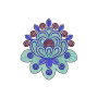 Tatami Stitch Floral Applique Embroidery Design