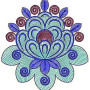Tatami Stitch Floral Applique Embroidery Design