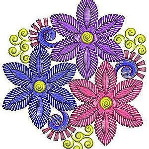 Cushion Cover Flora Embroidery Design
