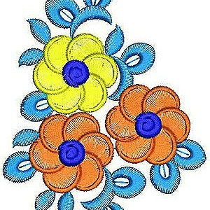 Flapper Era Corner Embroidery Design