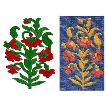 Traditional Mughal Buta Embroidery