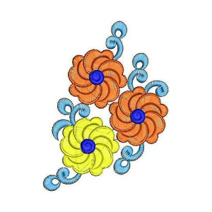 Cushion Cover Corner Embroidery Applique Design