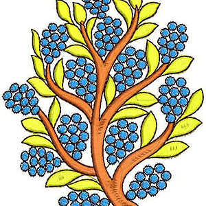 Tree Style Embroidery Design