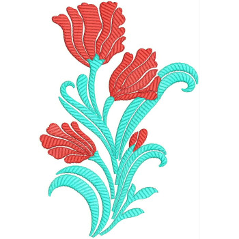 Fancy Flower Butta Embroidery Design