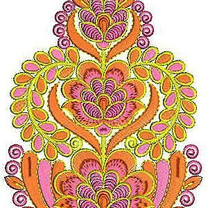 Rhinestone Bridal Embroidery Applique Design