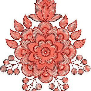 White Cotton Garment Embroidery Design