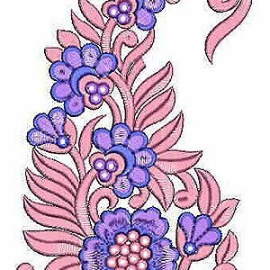 Long Stitch Applique Patch Paisley Embroidery Design