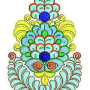 Pallu Corner Patch Applique Embroidery Design