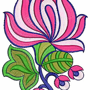 Lotus Embroidery Design