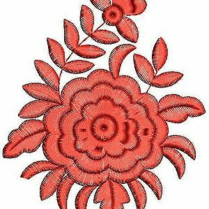 Fashion Flora White Cotton Thread Embroidery Design