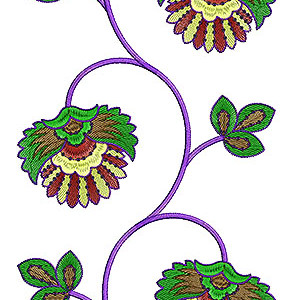 Floral Vine Embroidery Design