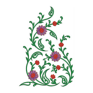 Flower Vine Wall Art Embroidery Design