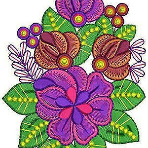 Tulle Dress Applique Embroidery Design