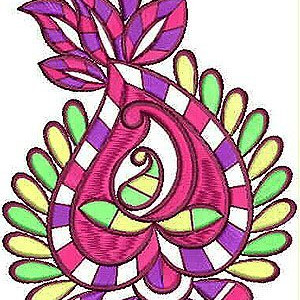 Feminine Dress Applique Embroidery Design