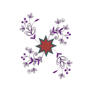 Table Corner Cross Stitch Embroidery