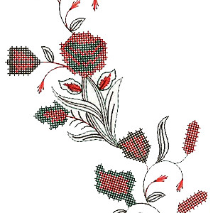 Flower Vine Embroidery For Skirts
