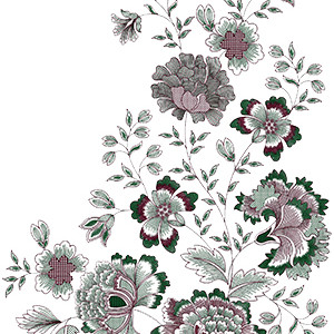 Ethnic Folk Art Flower Embroidery Design