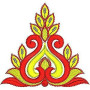 Charming Printed Embroidery Applique Design