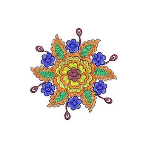 Vintage Flower Embroidery Patch