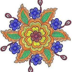 Vintage Flower Embroidery Patch