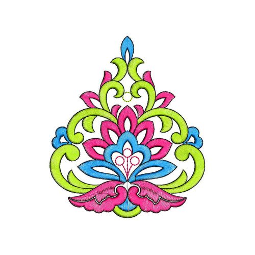 Abstract Floral Machine Embroidery Design