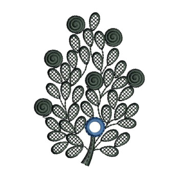 Abstract Flower Applique Embroidery 25061