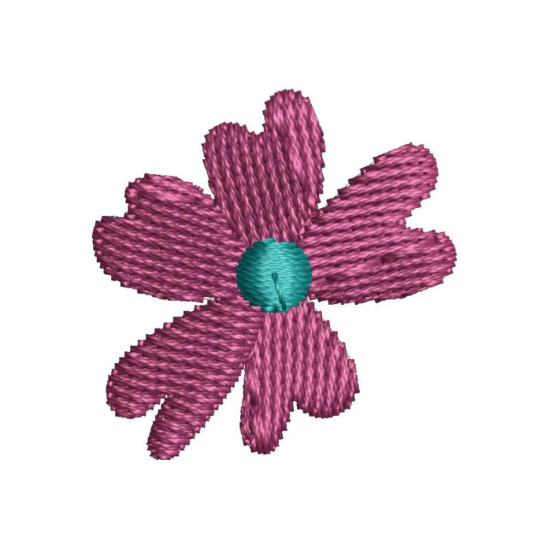 Adorable Heart Flower Patch Embroidery Design (2 Colors, 2.5cm x 2.5cm)