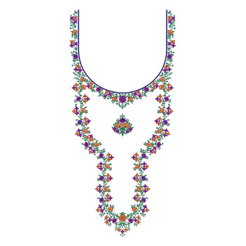 Bohemian Embroidery Neck Design