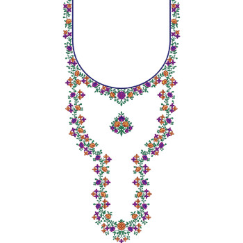 Bohemian Embroidery Neck Design