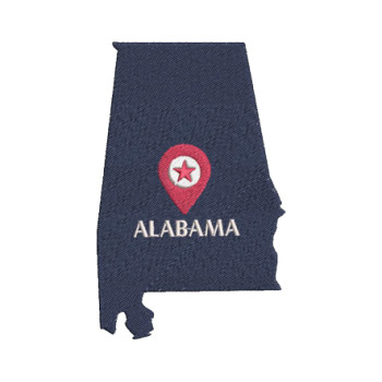 Alabama A Embroidery Design