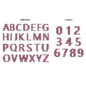 Alphabets Cross Stitch Embroidery Pattern