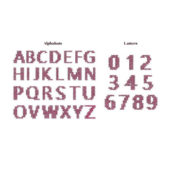 Alphabets Cross Stitch Embroidery Pattern