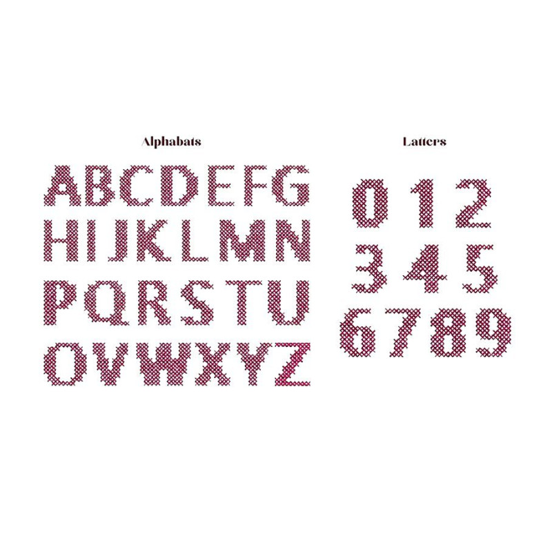 Alphabets Cross Stitch Embroidery Pattern