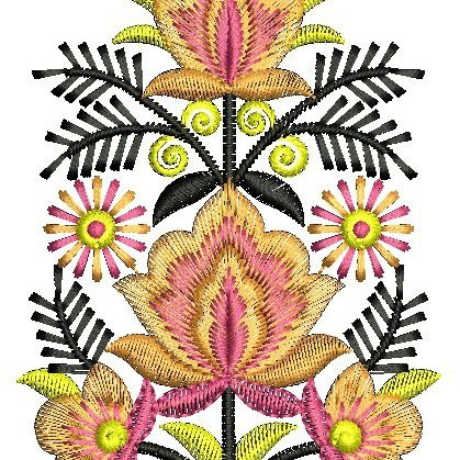 Applique Embroidery Design For Kurti 26235