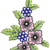 Apron Flower Applique Embroidery Design 25689