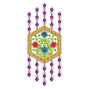 Arabic Geometric Embroidery Applique