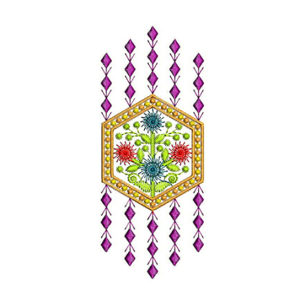 Arabic Geometric Embroidery Applique