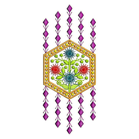 Arabic Geometric Embroidery Applique