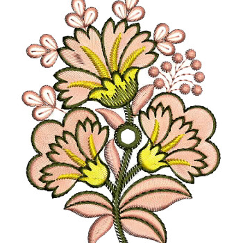 Awesome Flower Embroidery Design 25110
