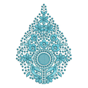 Back Tie-Up Top Sleeve Embroidery Design