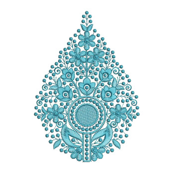 Back Tie-Up Top Sleeve Embroidery Design